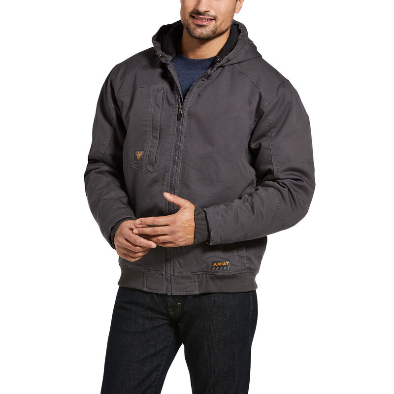 Ariat Jacke Herren - Rebar Washed Duracanvas Insulated DunkelGrau ( WERXJ-7984 )